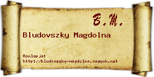 Bludovszky Magdolna névjegykártya